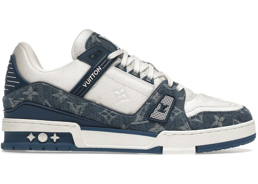 Trainer blanc/bleu